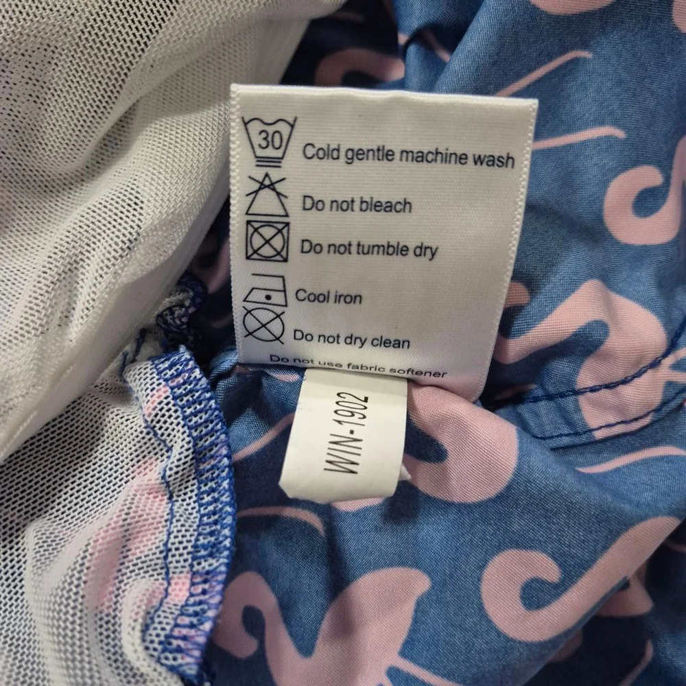 Tom & Teddy‎ Swim Trunks, Size L, Blue Pink